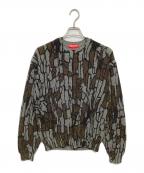 SUPREMEシュプリーム）の古着「Old English Printed Sweater Camo」｜グレー×ブラウン