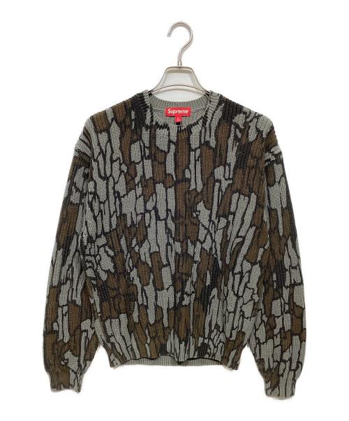 SUPREME（シュプリーム）SUPREME (シュプリーム) Old English Printed Sweater Camo グレー×ブラウン サイズ:Mの古着・服飾アイテム