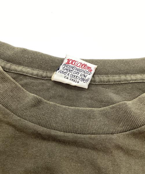 stussy（ステューシー）stussy (ステューシー) 90ｓ クラウンSロゴTシャツ オリーブ サイズ:Mの古着・服飾アイテム