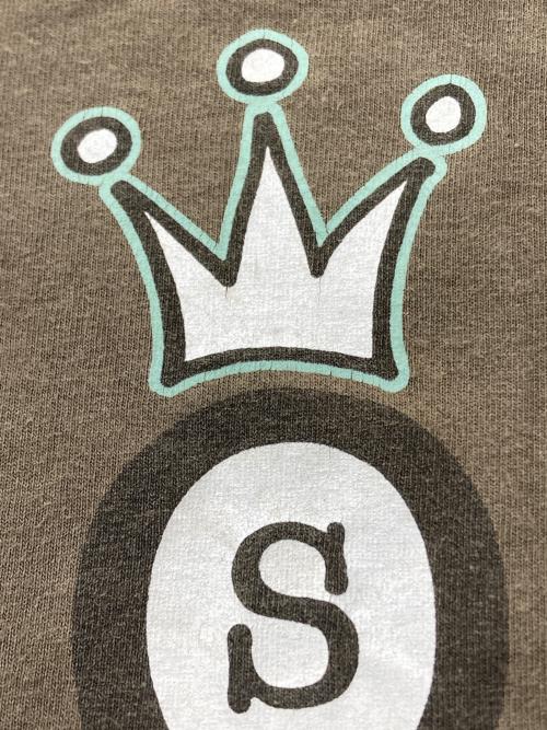 stussy（ステューシー）stussy (ステューシー) 90ｓ クラウンSロゴTシャツ オリーブ サイズ:Mの古着・服飾アイテム