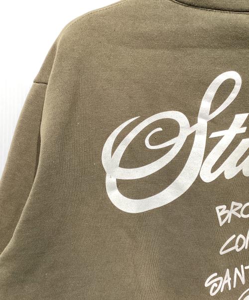 stussy（ステューシー）stussy (ステューシー) 90ｓ WORLD TOURプルオーバーパーカー オリーブ サイズ:Lの古着・服飾アイテム