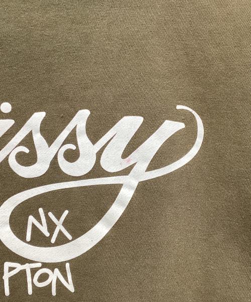 stussy（ステューシー）stussy (ステューシー) 90ｓ WORLD TOURプルオーバーパーカー オリーブ サイズ:Lの古着・服飾アイテム