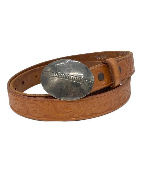 Santa Fe Leather Co.（サンタフェレザー・カンパニー）Santa Fe Leather Co. (サンタフェレザー・カンパニー) カービングレザーベルト ブラウンの古着・服飾アイテム