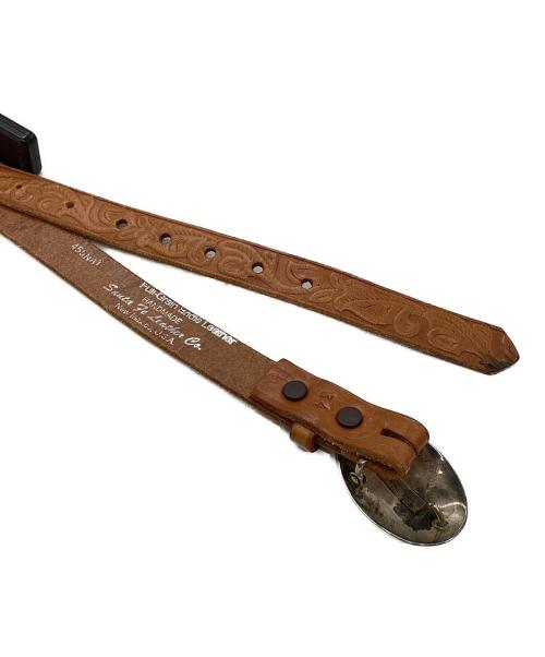 Santa Fe Leather Co.（サンタフェレザー・カンパニー）Santa Fe Leather Co. (サンタフェレザー・カンパニー) カービングレザーベルト ブラウンの古着・服飾アイテム