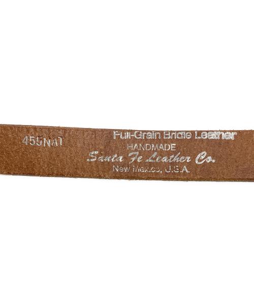 Santa Fe Leather Co.（サンタフェレザー・カンパニー）Santa Fe Leather Co. (サンタフェレザー・カンパニー) カービングレザーベルト ブラウンの古着・服飾アイテム