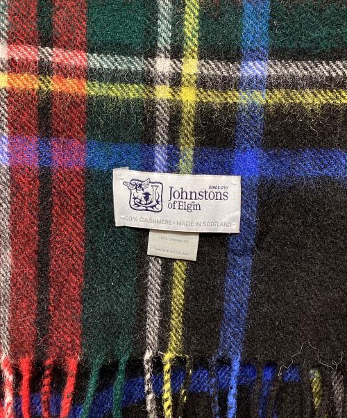 JOHNSTONS OF ELGIN（ジョンストンズ オブ エルガン）JOHNSTONS OF ELGIN (ジョンストンズ オブ エルガン) 大判 カシミヤチェックマフラー マルチカラーの古着・服飾アイテム