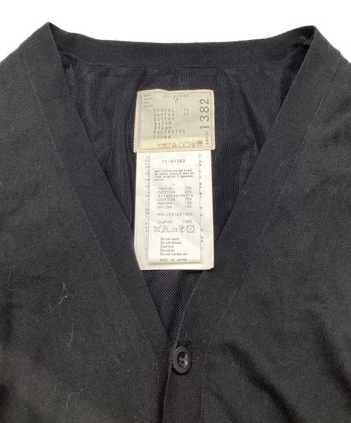 sacai（サカイ）sacai (サカイ) カーディガンドッキングワンピース ブラック×ベージュ サイズ:1の古着・服飾アイテム