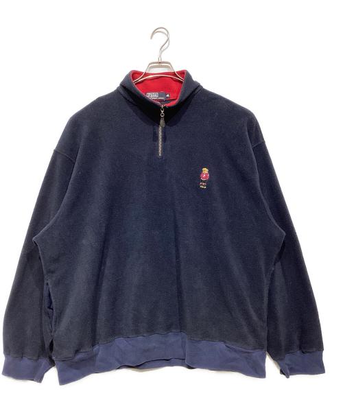 POLO RALPH LAUREN（ポロ・ラルフローレン）POLO RALPH LAUREN (ポロ・ラルフローレン) ハーフジップフリース ネイビー サイズ:XXLの古着・服飾アイテム