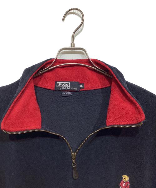POLO RALPH LAUREN（ポロ・ラルフローレン）POLO RALPH LAUREN (ポロ・ラルフローレン) ハーフジップフリース ネイビー サイズ:XXLの古着・服飾アイテム