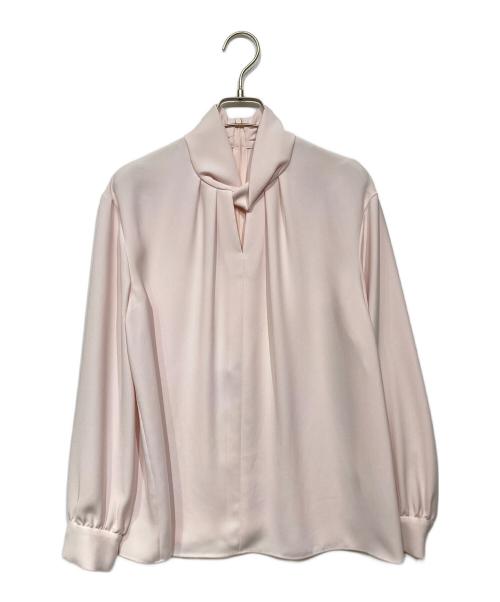 theory luxe（セオリーリュクス）theory luxe (セオリーリュクス) Marvine Sandy ツイストカラーブラウス ピンク サイズ:38の古着・服飾アイテム