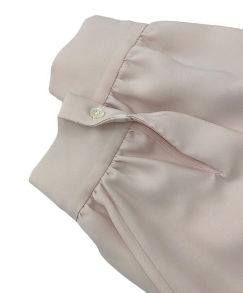 theory luxe（セオリーリュクス）theory luxe (セオリーリュクス) Marvine Sandy ツイストカラーブラウス ピンク サイズ:38の古着・服飾アイテム