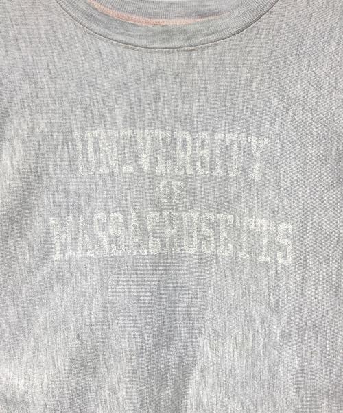 Champion（チャンピオン）Champion (チャンピオン) 80s トリコタグ 霜降りピンク　リバースウィーブスウェット グレー×ピンク サイズ:LARGEの古着・服飾アイテム