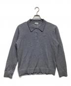 gajessガジェス）の古着「Kanon Logo Polo Knit」｜グレー