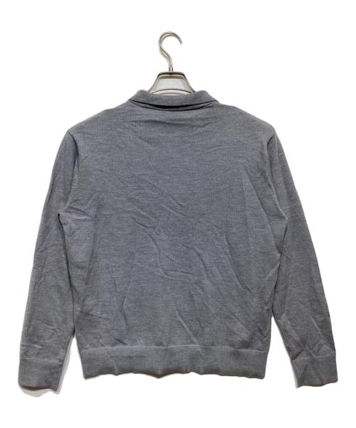 gajess（ガジェス）gajess (ガジェス) Kanon Logo Polo Knit グレー サイズ:Mの古着・服飾アイテム