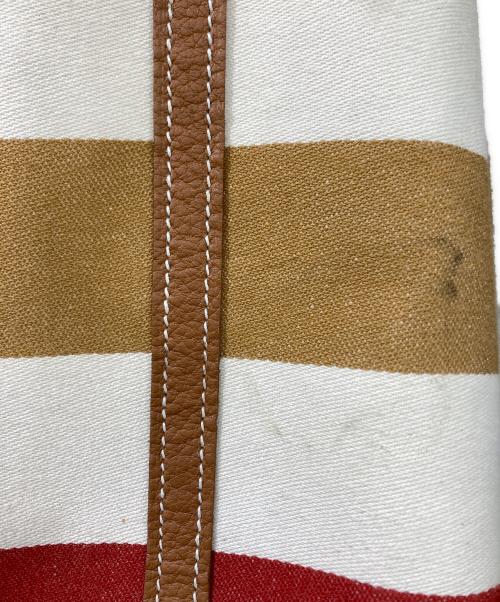 HERMES（エルメス）HERMES (エルメス) ガーデンパーティPM/トートバッグ エクリュ×ルージュベネチアン×ゴールドの古着・服飾アイテム