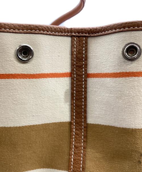 HERMES（エルメス）HERMES (エルメス) ガーデンパーティPM/トートバッグ エクリュ×ルージュベネチアン×ゴールドの古着・服飾アイテム
