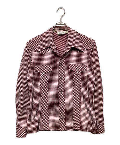 H BAR C（エイチバーシー）H BAR C (エイチバーシー) 50ｓ ウエスタンシャツ レッド サイズ:記載なしの古着・服飾アイテム