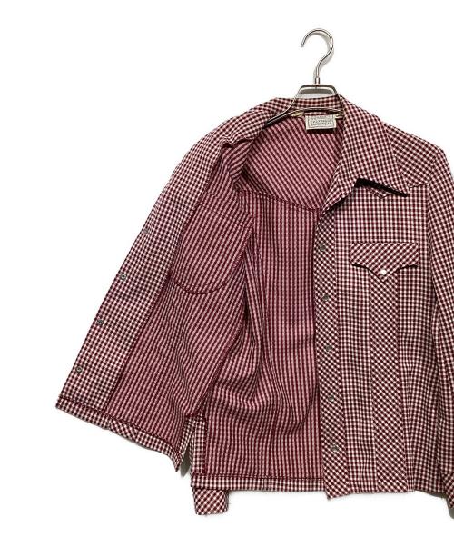 H BAR C（エイチバーシー）H BAR C (エイチバーシー) 50ｓ ウエスタンシャツ レッド サイズ:記載なしの古着・服飾アイテム