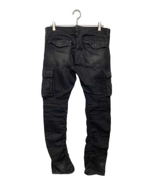 TORNADO MART（トルネードマート）TORNADO MART (トルネードマート) ギャザーデニムパンツ ブラック サイズ:Lの古着・服飾アイテム