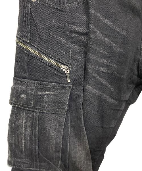 TORNADO MART（トルネードマート）TORNADO MART (トルネードマート) ギャザーデニムパンツ ブラック サイズ:Lの古着・服飾アイテム