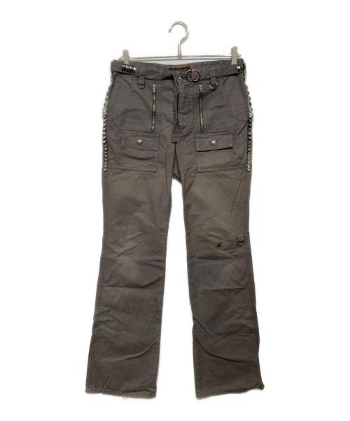 UNDERCOVERISM（アンダーカバーイズム）UNDERCOVERISM (アンダーカバーイズム) スタッズブッシュパンツ ブラウン サイズ:2の古着・服飾アイテム