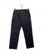 UNDERCOVERアンダーカバー）の古着「ビニール切替コットンパンツ」｜ブラック