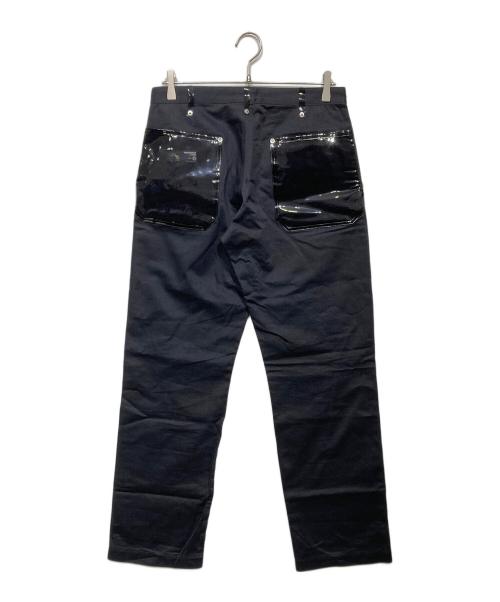 UNDERCOVER（アンダーカバー）UNDERCOVER (アンダーカバー) ビニール切替コットンパンツ ブラック サイズ:Lの古着・服飾アイテム