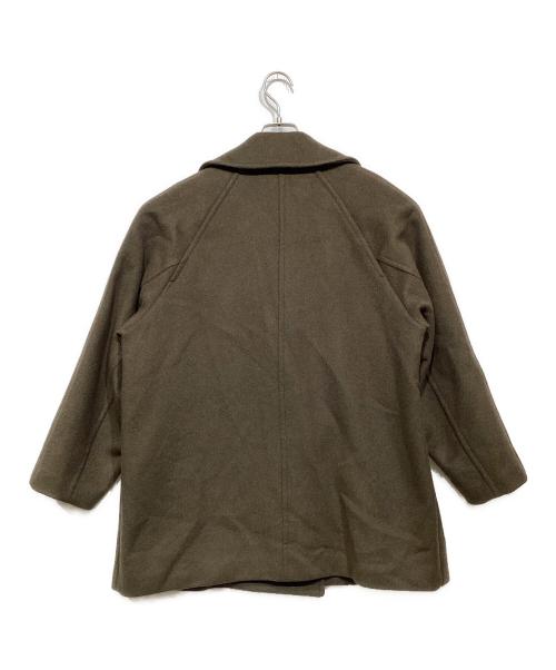 JOURNAL STANDARD（ジャーナルスタンダード）JOURNAL STANDARD (ジャーナルスタンダード) ウールアンゴラバルカラーミドルコート オリーブ サイズ:38の古着・服飾アイテム