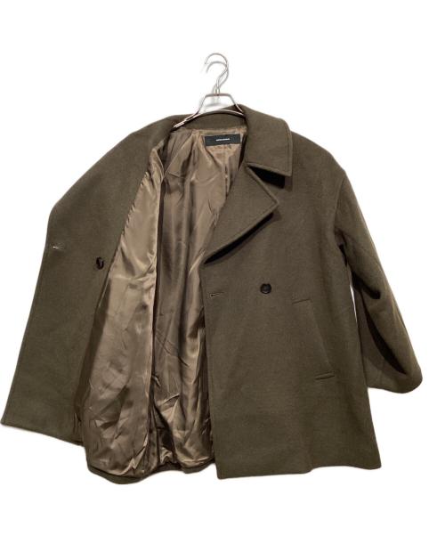 JOURNAL STANDARD（ジャーナルスタンダード）JOURNAL STANDARD (ジャーナルスタンダード) ウールアンゴラバルカラーミドルコート オリーブ サイズ:38の古着・服飾アイテム