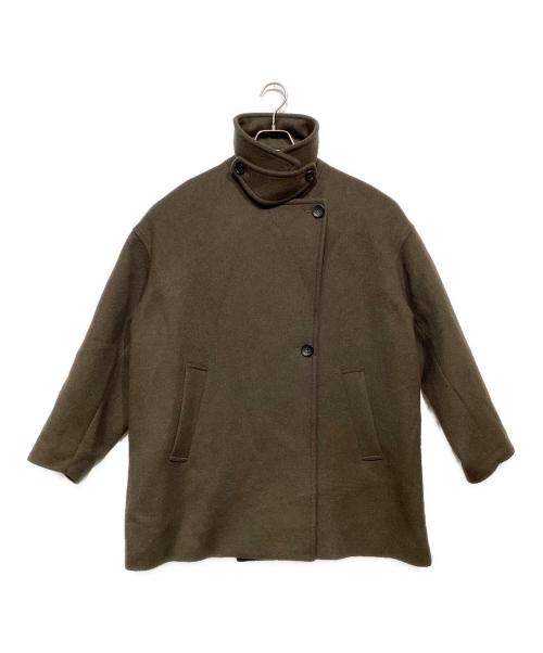 JOURNAL STANDARD（ジャーナルスタンダード）JOURNAL STANDARD (ジャーナルスタンダード) ウールアンゴラバルカラーミドルコート オリーブ サイズ:38の古着・服飾アイテム
