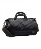 PORTERポーター）の古着「376-16841　PX TANKER 2WAY DOCTORS BAG」｜ブラック×オリーブ