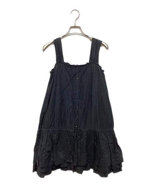 BURBERRY BLUE LABEL（バーバリー ブルー レーベル）BURBERRY BLUE LABEL (バーバリー ブルー レーベル) ノースリーブブラウス ブラック サイズ:36の古着・服飾アイテム