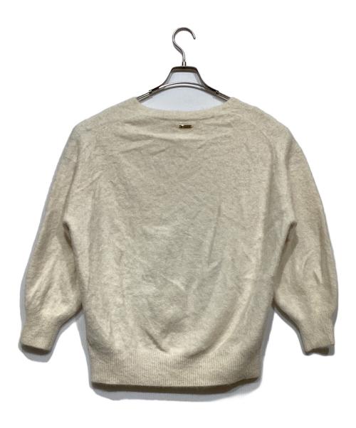 Loungedress（ラウンジドレス）Loungedress (ラウンジドレス) FURカシミヤ Vネックニット ベージュ サイズ:Fの古着・服飾アイテム