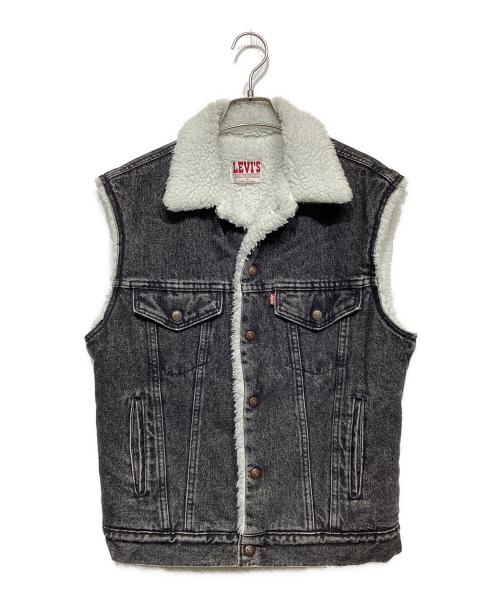 LEVI'S（リーバイス）LEVI'S (リーバイス) 裏ボア ブラックデニムベスト グレー サイズ:Sの古着・服飾アイテム