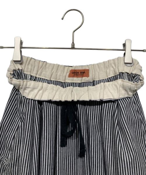 URCH RNA（アールエヌエー）URCH RNA (アールエヌエー) 綿/麻デニムのプルオンロングスカート ブラック サイズ:Freeの古着・服飾アイテム