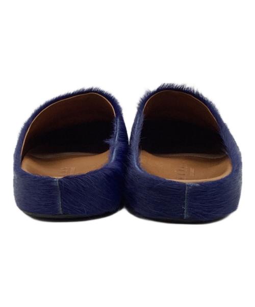 MARNI（マルニ）MARNI (マルニ) FUSSBETT SABOT フスベットサボ ハラコサンダル ネイビー サイズ:42の古着・服飾アイテム