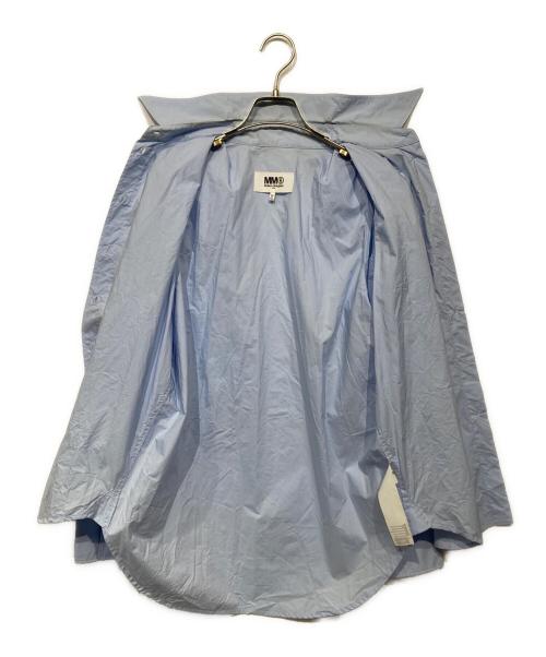 MM6 Maison Margiela（エムエムシックスメゾンマルジェラ）MM6 Maison Margiela (エムエムシックスメゾンマルジェラ) カットスリーブシャツ ブルー サイズ:38の古着・服飾アイテム
