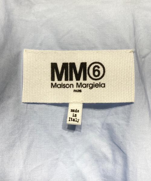 MM6 Maison Margiela（エムエムシックスメゾンマルジェラ）MM6 Maison Margiela (エムエムシックスメゾンマルジェラ) カットスリーブシャツ ブルー サイズ:38の古着・服飾アイテム