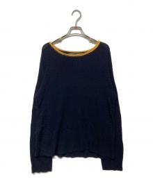 COMME des GARCONS HOMME PLUS（コムデギャルソンオムプリュス）の古着「90ｓ　ラインカラーニット」｜ネイビー×イエロー