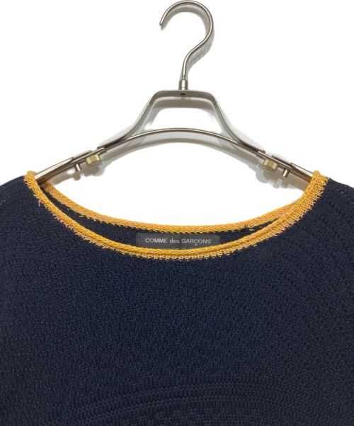 COMME des GARCONS HOMME PLUS（コムデギャルソンオムプリュス）COMME des GARCONS HOMME PLUS (コムデギャルソンオムプリュス) 90ｓ　ラインカラーニット ネイビー×イエロー サイズ:記載なしの古着・服飾アイテム