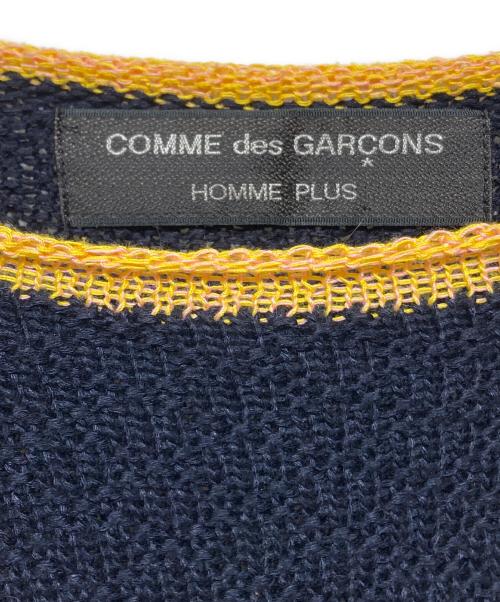 COMME des GARCONS HOMME PLUS（コムデギャルソンオムプリュス）COMME des GARCONS HOMME PLUS (コムデギャルソンオムプリュス) 90ｓ　ラインカラーニット ネイビー×イエロー サイズ:記載なしの古着・服飾アイテム