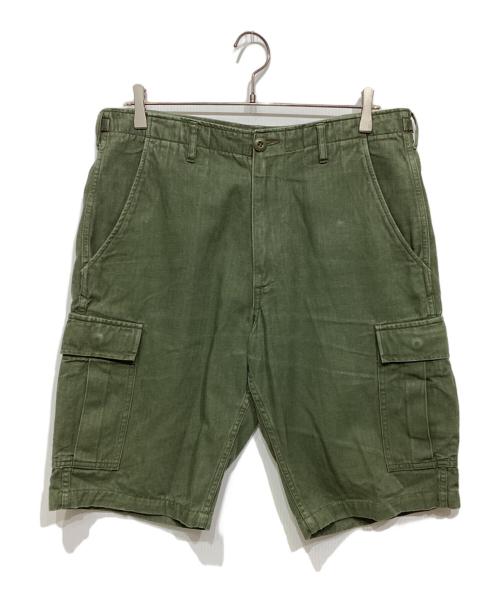 TOYS MCCOY（トイズマッコイ）TOYS MCCOY (トイズマッコイ) ヘリンボーンハーフカーゴパンツ グリーン サイズ:34の古着・服飾アイテム