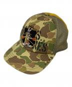 TOYS MCCOY×WARNER BROSトイズマッコイ×ワーナーブラザース）の古着「Bugs Bunny　カモフラ　メッシュキャップ」｜グリーン×イエロー