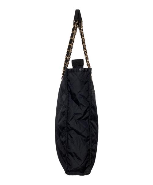 LeSportsac（レスポートサック）LeSportsac (レスポートサック) チェーンキルティングトートバッグ ブラックの古着・服飾アイテム