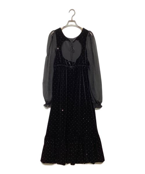 KASTANE（カスタネ）KASTANE (カスタネ) ベロアスタッズワンピース ブラック サイズ:1の古着・服飾アイテム