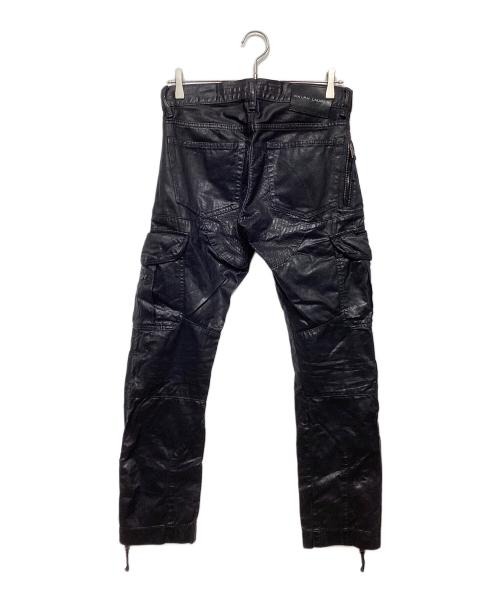 RALPH LAUREN BlackLabel（ラルフローレンブラックレーベル）RALPH LAUREN BlackLabel (ラルフローレンブラックレーベル) コーティングカーゴパンツ ブラック サイズ:28の古着・服飾アイテム