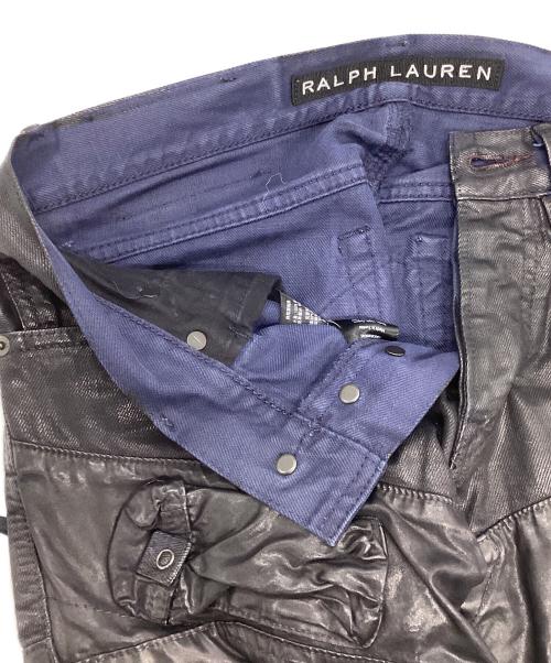 RALPH LAUREN BlackLabel（ラルフローレンブラックレーベル）RALPH LAUREN BlackLabel (ラルフローレンブラックレーベル) コーティングカーゴパンツ ブラック サイズ:28の古着・服飾アイテム