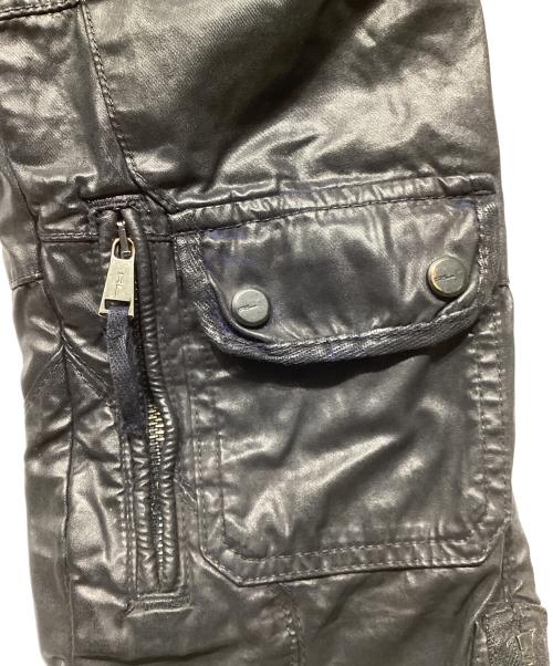 RALPH LAUREN BlackLabel（ラルフローレンブラックレーベル）RALPH LAUREN BlackLabel (ラルフローレンブラックレーベル) コーティングカーゴパンツ ブラック サイズ:28の古着・服飾アイテム