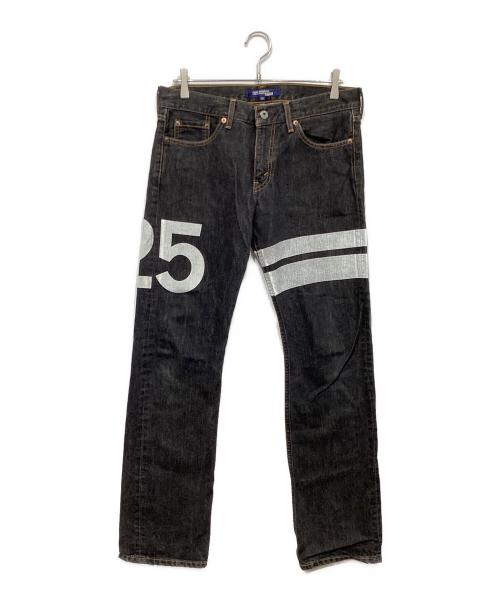 JUNYA WATANABE MAN（ジュンヤワタナベマン）JUNYA WATANABE MAN (ジュンヤワタナベマン) プリントデニムパンツ ブラック サイズ:Mの古着・服飾アイテム