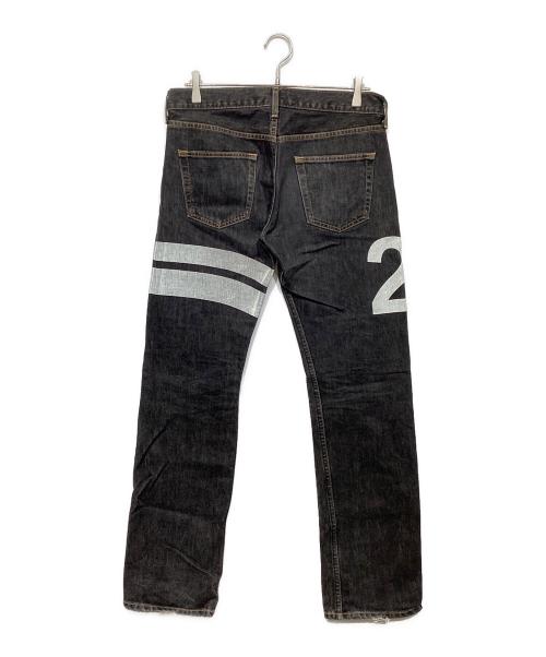 JUNYA WATANABE MAN（ジュンヤワタナベマン）JUNYA WATANABE MAN (ジュンヤワタナベマン) プリントデニムパンツ ブラック サイズ:Mの古着・服飾アイテム